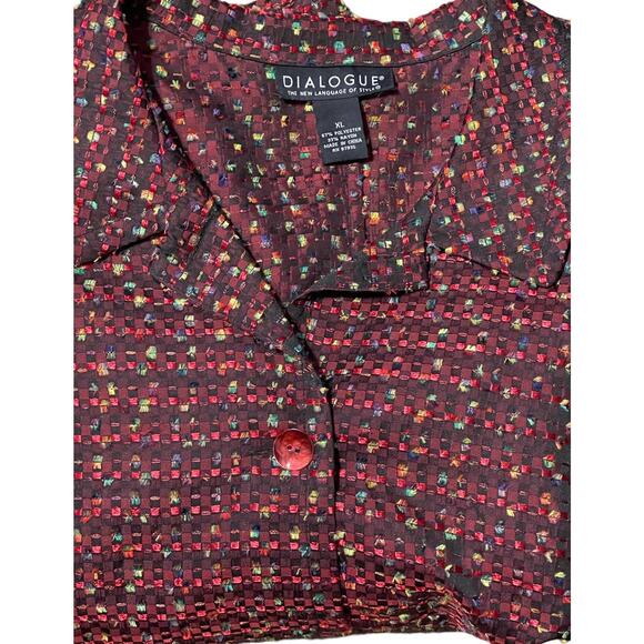 Dialogue Women's Button Front Jacket Blazer Shacket Coat Size XL - Picture 6 of 10